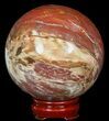 Colorful Petrified Wood Sphere - Madagascar #49736-1